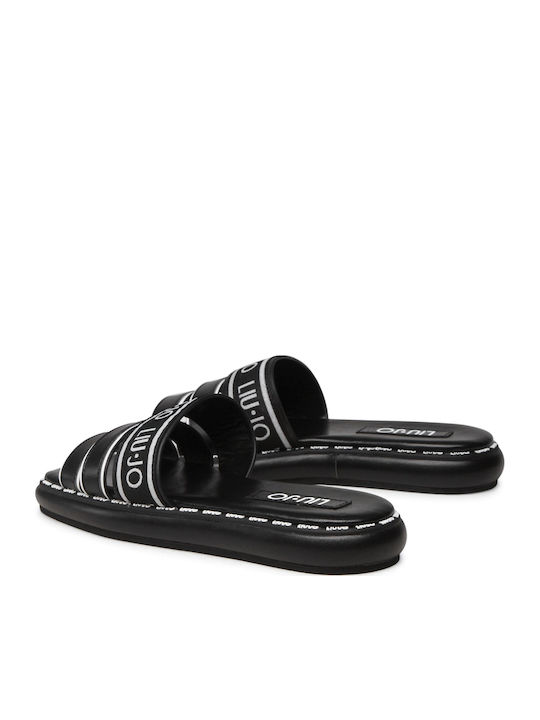 Amelia Leder Flache Sandalen für Damen in Schwarz Farbe