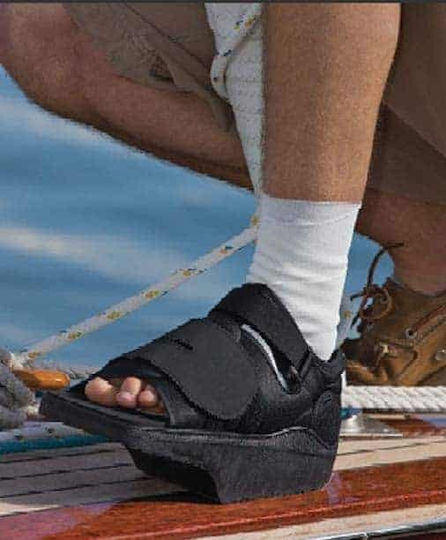 Ortholand Orthowedge Μετεγχειρητικό Παπούτσι Ποδοκνημικής σε Μαύρο Χρώμα