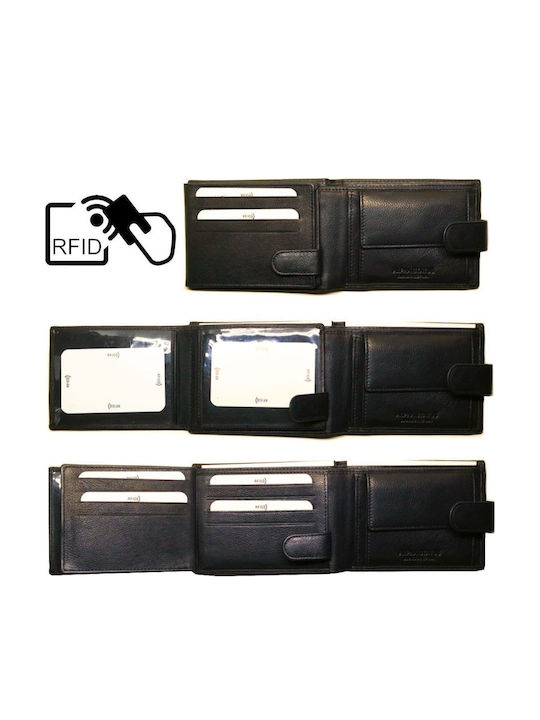Δερμάτινο Ανδρικό Πορτοφόλι με RFID Καφέ