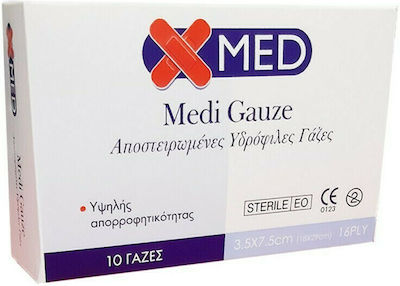 Medisei Medi Gauze Sterile Gaze Hidrofilic 18x29cm 10pcs