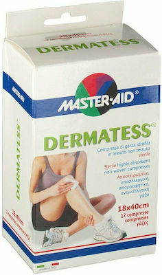 Master Aid Sterile Gauze Pads 18x40cm Dermatess Plus 12pcs