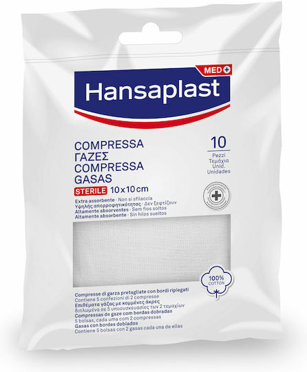 Hansaplast Med Sterile Gazen 10x10cm 10pcs
