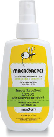 Macrovita Insect & Pest Repellent Lotion Spray with Eucalyptus Essential Oil Suitable for Children 125ml