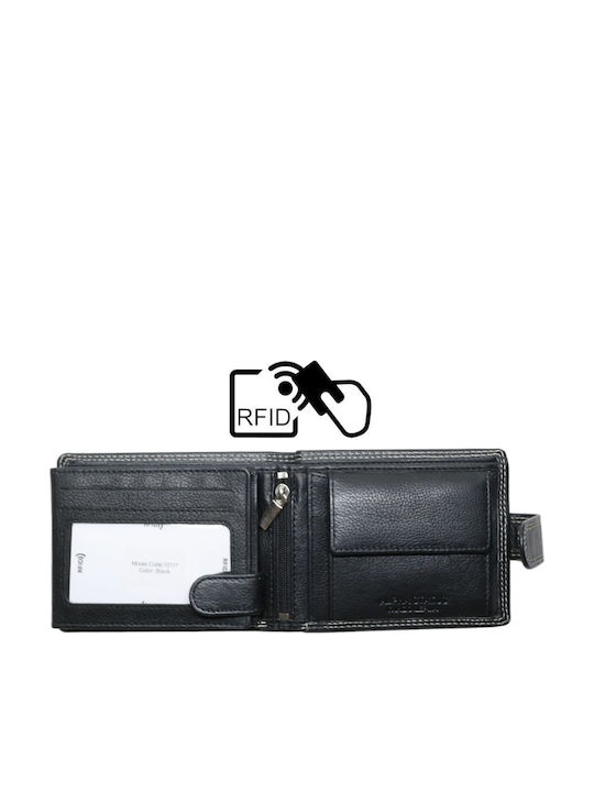 Δερμάτινο Ανδρικό Πορτοφόλι με RFID Μαύρο