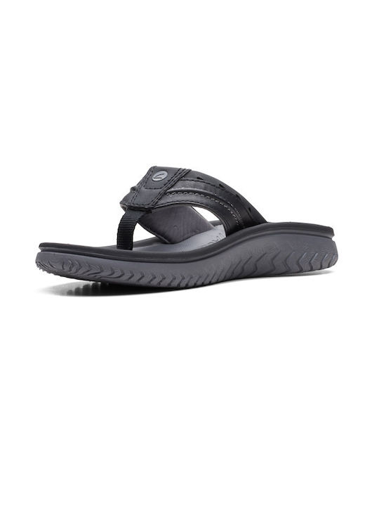 Clarks Men's Leather Sandals Black