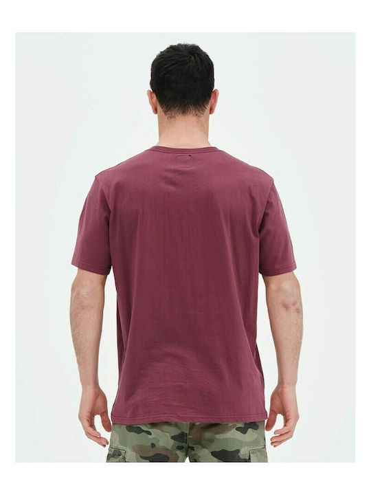 Basehit Men's Short Sleeve T-shirt Burgundy