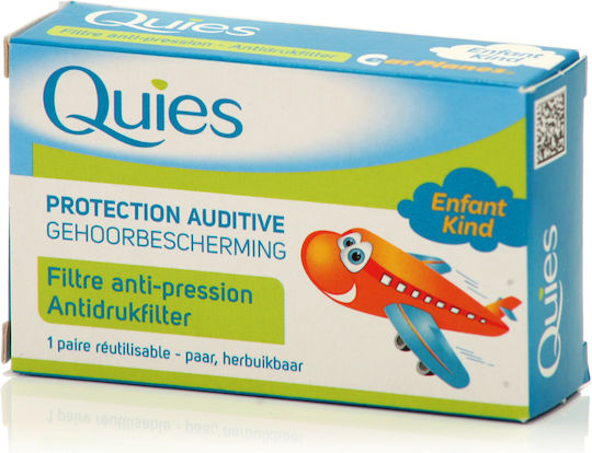 Quies EarPlanes Kids Silicone Earplugs in Yellow Colour 2 Pieces