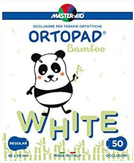 Master Aid Ortopad Bamboo White Οφθαλμικά Επιθέματα για Παιδιά 85x59mm 50τμχ
