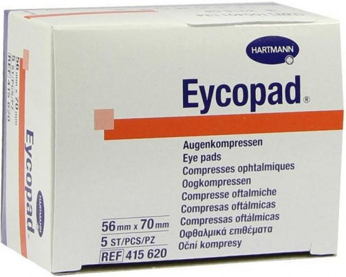 Hartmann Eycopad Augenklappen in Weiß Farbe 70x56mm 5Stück