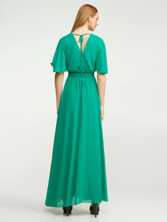 Lynne Maxi Φόρεμα για Γάμο / Βάπτιση Κρουαζέ Πράσινο