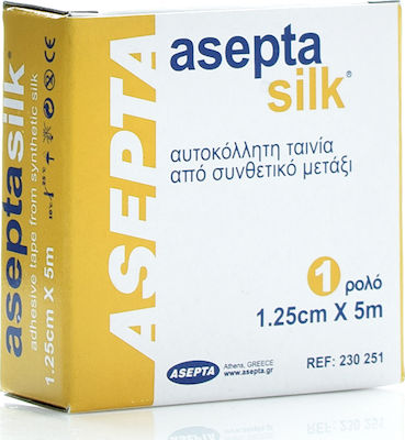 Asepta Aseptasilk De mătase Bandă de bandajare 1.25cm x 5m