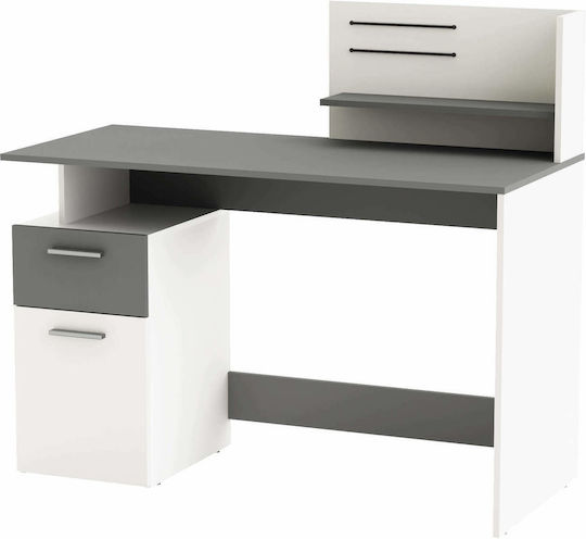 Praxton Παιδικό Γραφείο από Μελαμίνη Λευκό 121.5x55x109cm