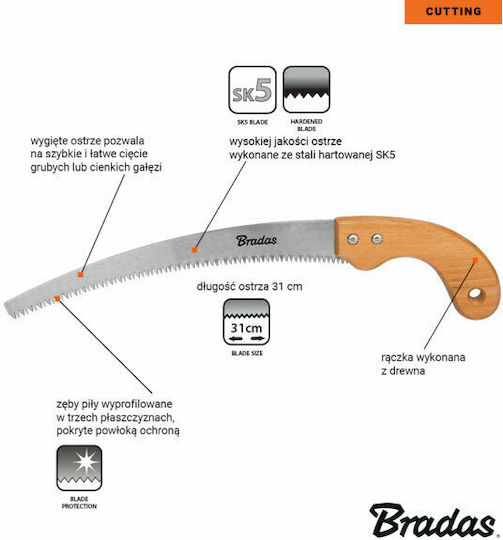 Bradas Pruning Hand Saw 31cm