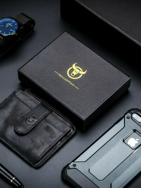 Leather Men's Wallet Classic with RFID Black