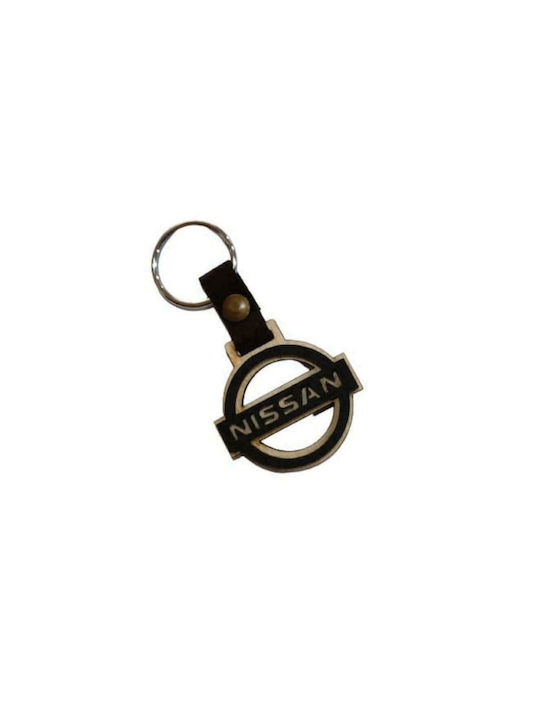 Wooden key ring with NISSAN logo 3244-k