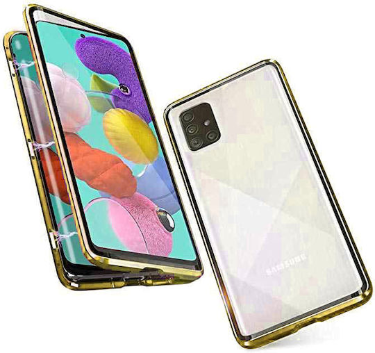 Magneto С пълно покритие (360°) Пластмаса Магнитен Златист (Galaxy A21s)