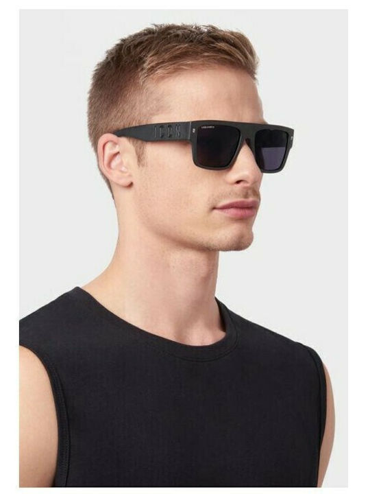 Dsquared2 Icon Ανδρικά Γυαλιά Ηλίου με Μαύρο Μεταλλικό Σκελετό και Μαύρο Ντεγκραντέ Φακό 0003S 80S/9O