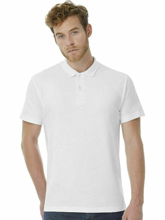 B&C ID.001 Ανδρική Διαφημιστική Μπλούζα Κοντομάνικη σε Λευκό Χρώμα