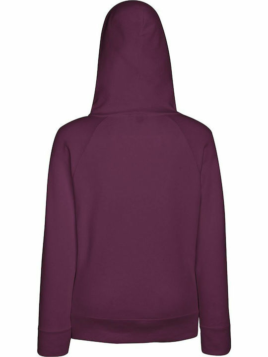 Fruit of the Loom Ladies Lightweight Γυναικείο Διαφημιστικό Φούτερ Μακρυμάνικο Burgundy