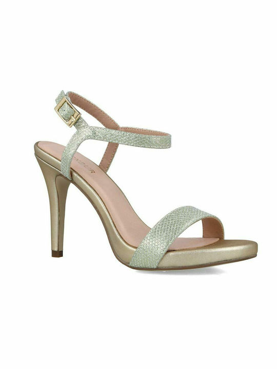 Menbur Damen Sandalen in Gold Farbe