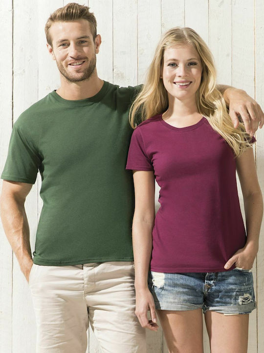 Fruit of the Loom Ringspun Premium T Ανδρικό Διαφημιστικό T-shirt Κοντομάνικο Bottle Green