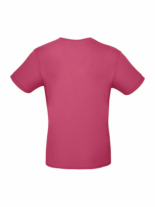 B&C E150 Men's Short Sleeve Promotional T-Shirt Fuchsia