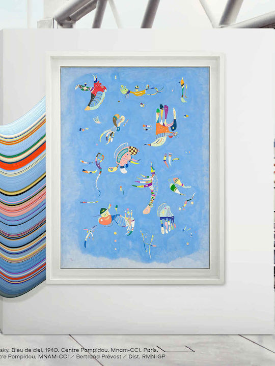 Swatch Blue Sky By Vassily Kandinsky Ανδρικό Ρολόι 41mm Μπαταρίας με Μπλε Καουτσούκ Λουράκι