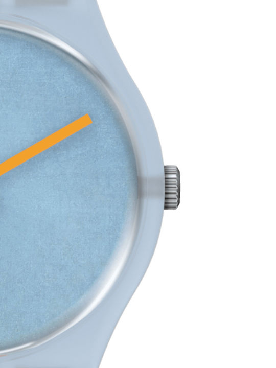 Swatch Eiffel Tower By Robert Delaunay Ανδρικό Ρολόι 34mm Μπαταρίας με Μπλε Καουτσούκ Λουράκι