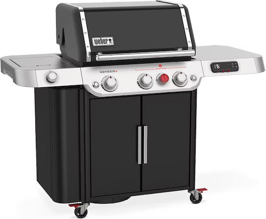 Weber Genesis Smart EPX-335 Ψησταριά Υγραερίου Μαντεμένιας Σχάρας 86x48εκ. με 3 Εστίες 11.4kW και Πλαϊνό Μάτι 3.5kW