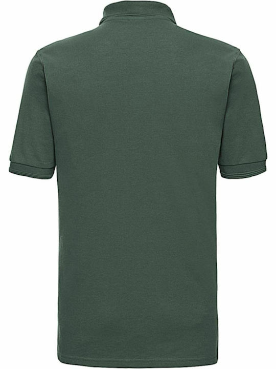 Russell Europe Hardwearing Men's Short Sleeve Promotional Blouse Bottle Green