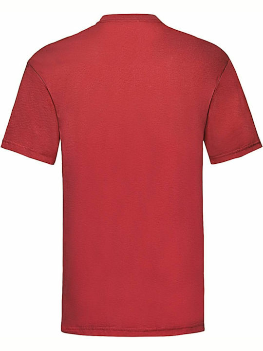 Fruit of the Loom Valueweight Τ Men's Short Sleeve Promotional T-Shirt Red