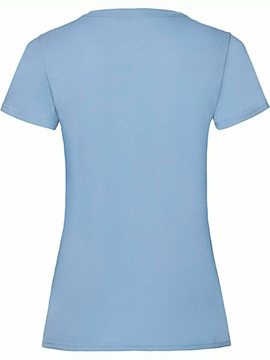 Fruit of the Loom Valueweight T Women's Short Sleeve Promotional T-Shirt Sky Blue