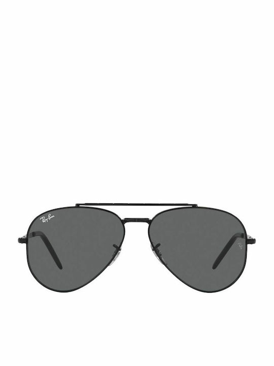 Ray Ban Aviator Unisex Γυαλιά Ηλίου με Μαύρο Μεταλλικό Σκελετό και Μαύρο Φακό RB3625 002/B1