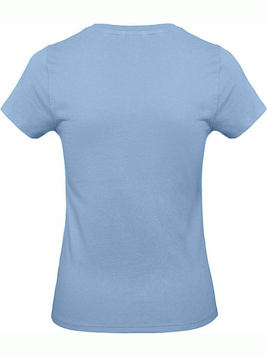 B&C Exact 190 Women's Short Sleeve Promotional T-Shirt Sky Blue