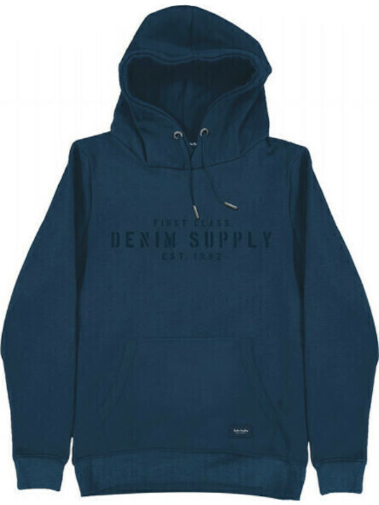 Sweatshirt with Hood Denim