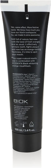 Ecodenta Black Orange Whitening Οδοντόκρεμα με Ενεργό Άνθρακα & Χωρίς Φθόριο για Λεύκανση 100ml