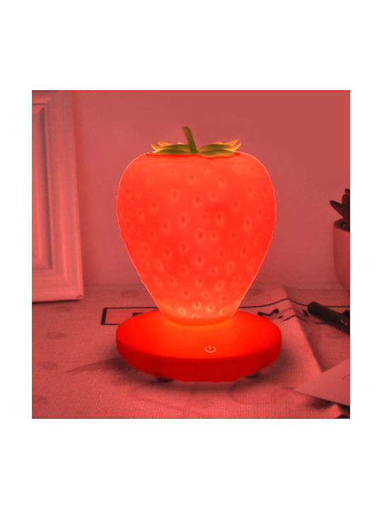 Kids Decorative Lamp Strawberry Red 13x13x9.5εκ.