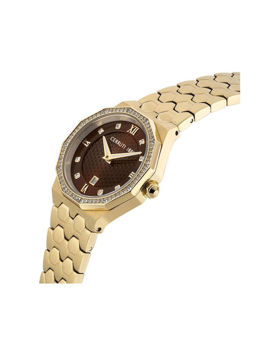 Cerruti Jesina Watch with Gold Metal Bracelet