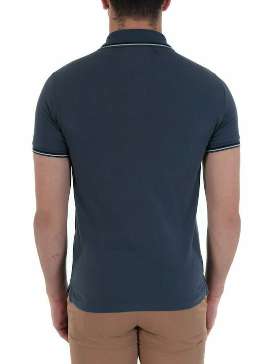 Emporio Armani Ανδρικό T-shirt Polo Navy Μπλε