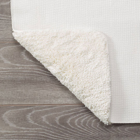 Sealskin Rutschfest Badematte Mikrofaser Rechteckig Angora 800120 Off White 60x90cm