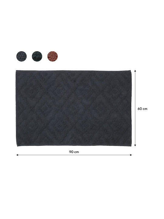 Sealskin Πατάκι Μπάνιου Βαμβακερό Aztec 800095 Dark Grey 60x90εκ.