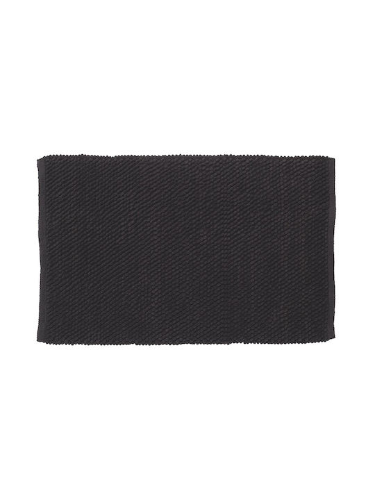 Sealskin Non-Slip Bath Mat Cotton Delhi 800109 Dark Grey 60x90cm