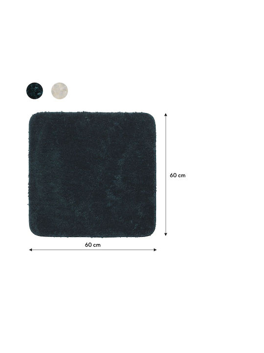Sealskin Rutschfest Badematte Mikrofaser Platz Angora 800121 Dark Green 60x60cm