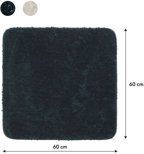 Sealskin Rutschfest Badematte Mikrofaser Platz Angora 800121 Dark Green 60x60cm