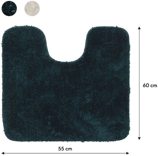 Sealskin Rutschfest Badematte Mikrofaser Toilette Angora 800123 Dark Green 55x60cm
