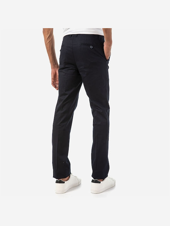 Sogo Men's Trousers Chino Elastic in Regular Fit Marine