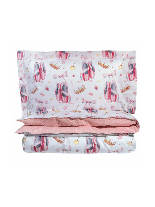 Greenwich Polo Club 8816 Set Kids Duvet Cover Single with Pillowcase Cotton PInk/Yellow/White 160x240cm