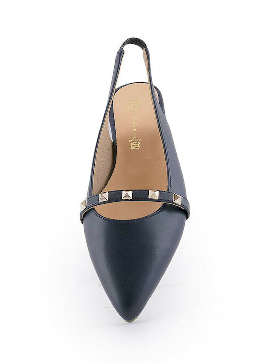 Damen Ballerinas Slingback in Marineblau Farbe