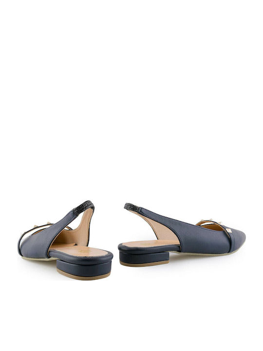 Damen Ballerinas Slingback in Marineblau Farbe