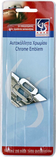 Carner Autoemblem Aufkleber ''V8'' 6 x 3.8cm in Silber Farbe 1Stück